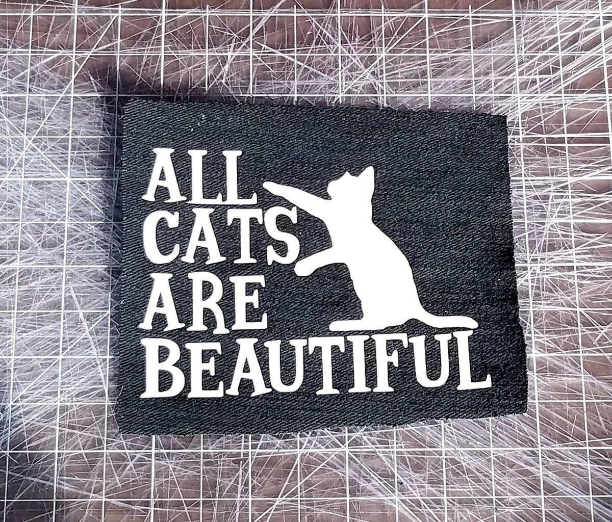 Too Many Cats in a Box Multi-Color Embroidered Iron-On Patch