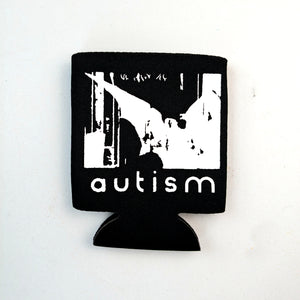 bauhaus goth autism beer coozie