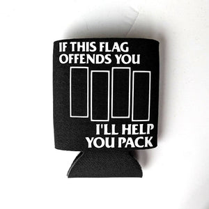 If This Flag Offends You punk beer coozie