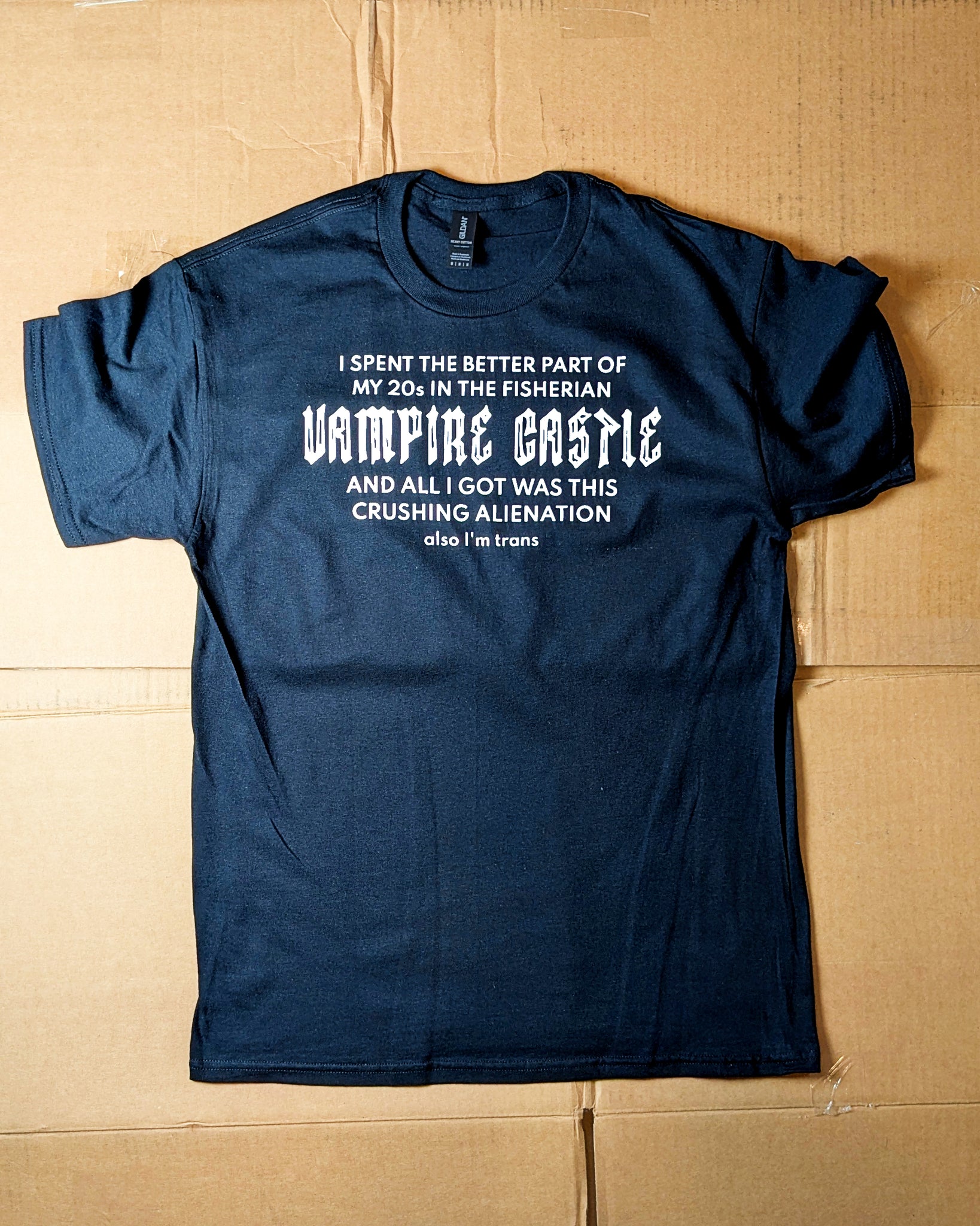 Mark Fisher Vampire Castle Alienation Trans tee