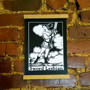 Sword Lesbian tarot art print