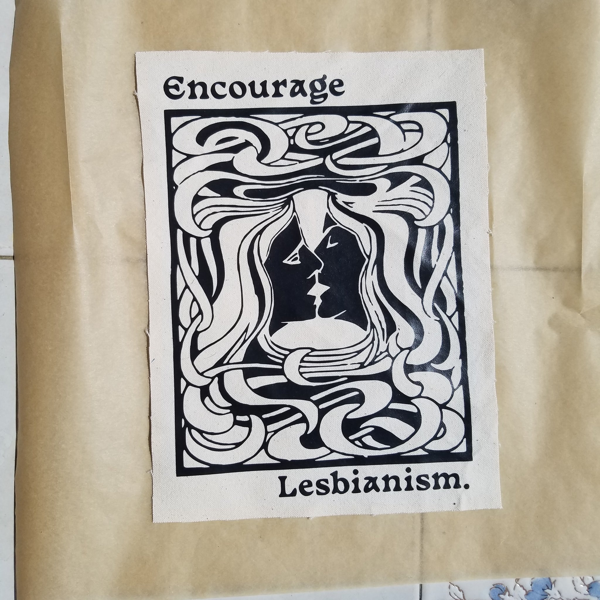 Encourage Lesbianism sew-on back patch