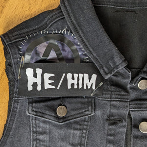 Horror Punk Sew-on Pronoun Patches - Customizable!