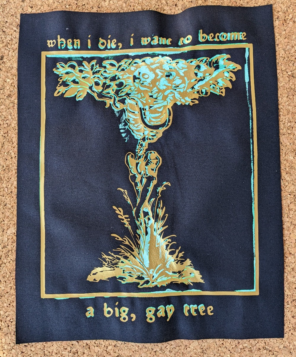 "Big Gay Tree" goth 420 sew-on back patch
