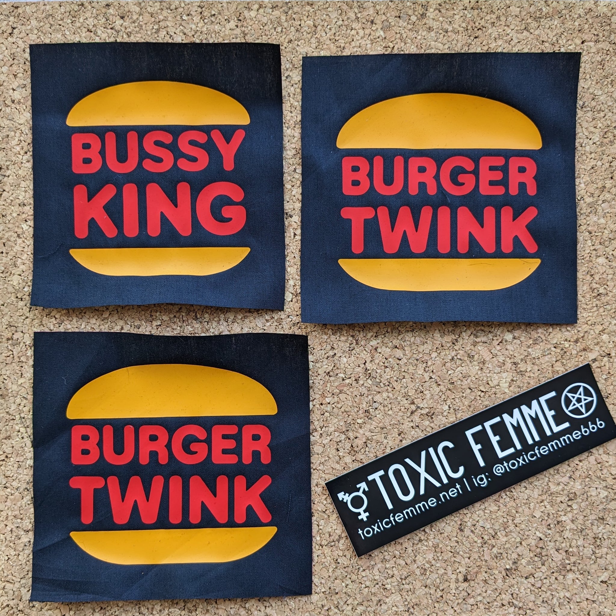 Burger Twink/Bussy King sew-on patch