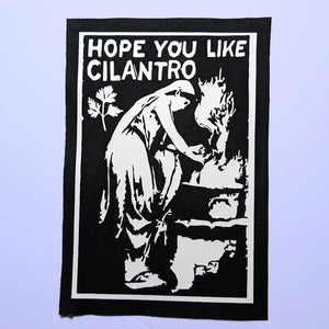 Hope You Like Cilantro sew-on back patch