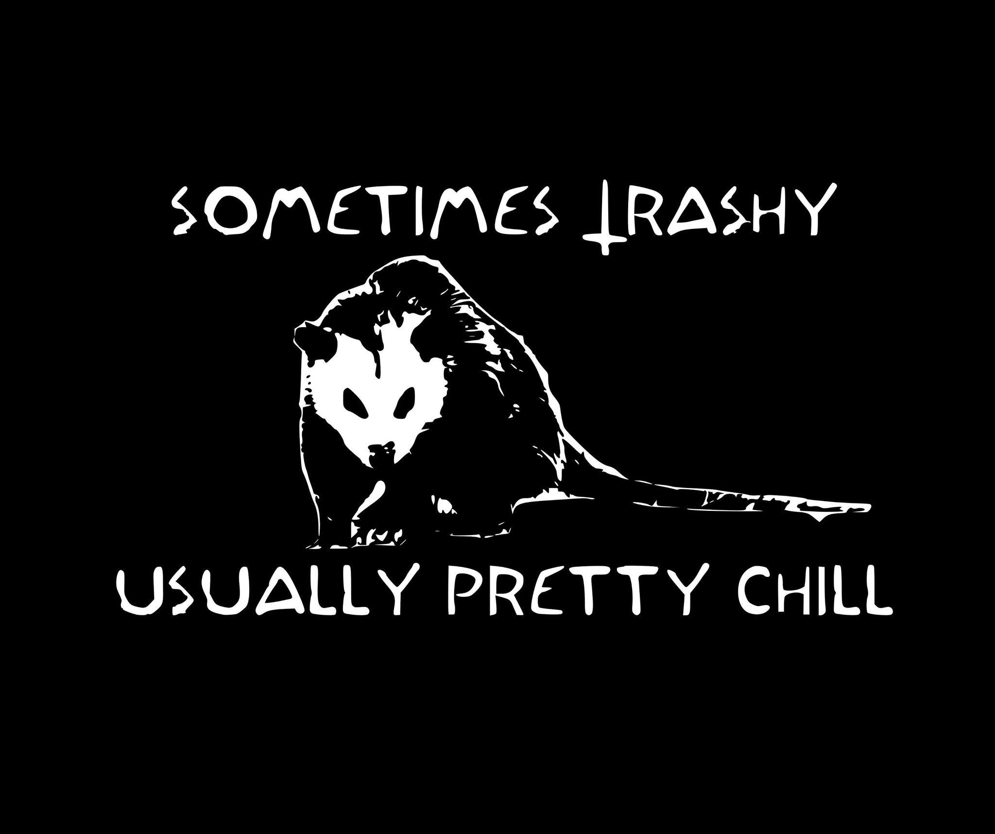 Sometimes Trashy, Usually Pretty Chill possum tee