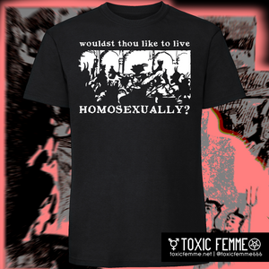 Live Homosexually gay satanic graphic tee