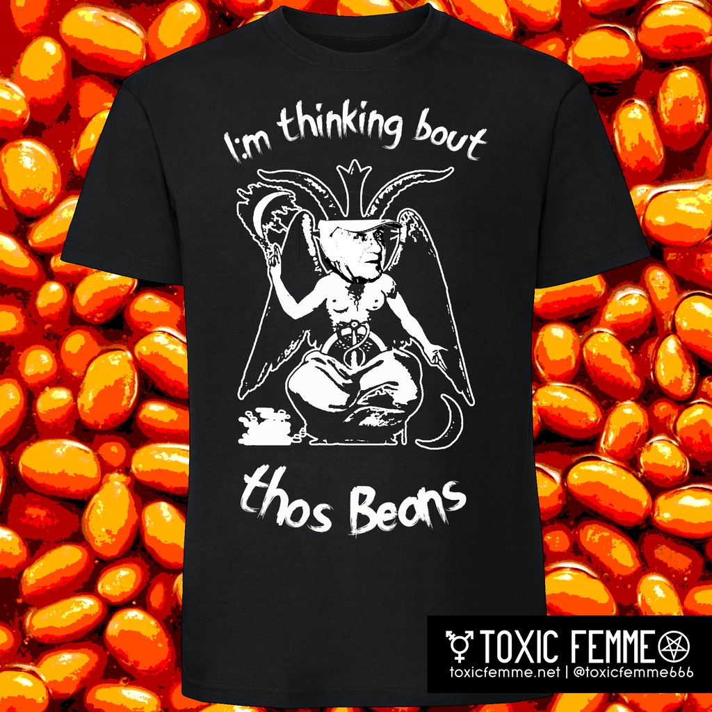 Baphomet thinking about thos Beans tee